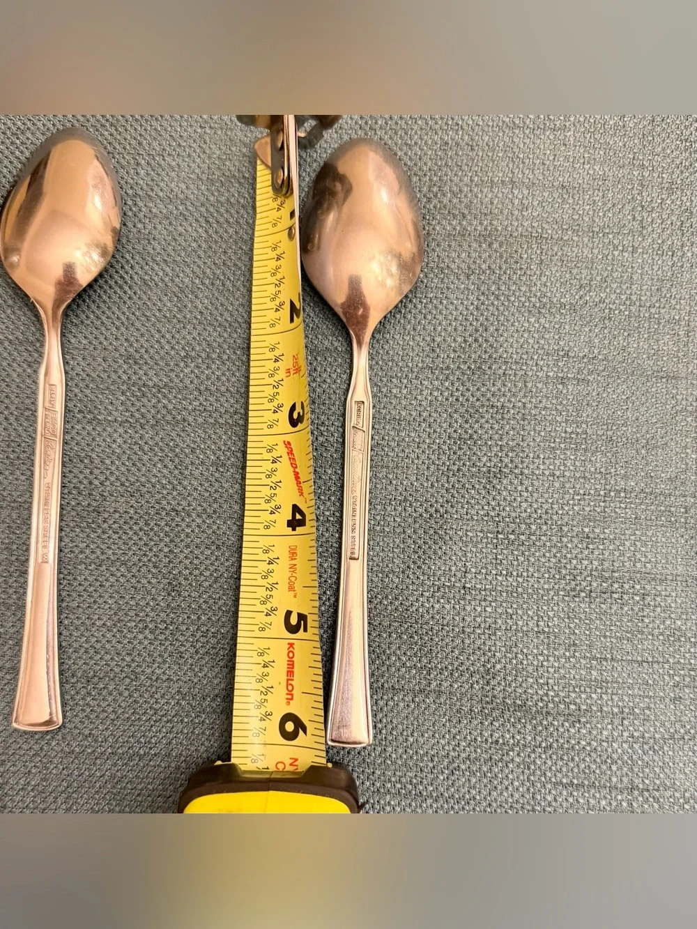 SET OF 7 CANTINA  TEASPOONS  Ekco Eterna Stainless Steel Korea Burnished Handle